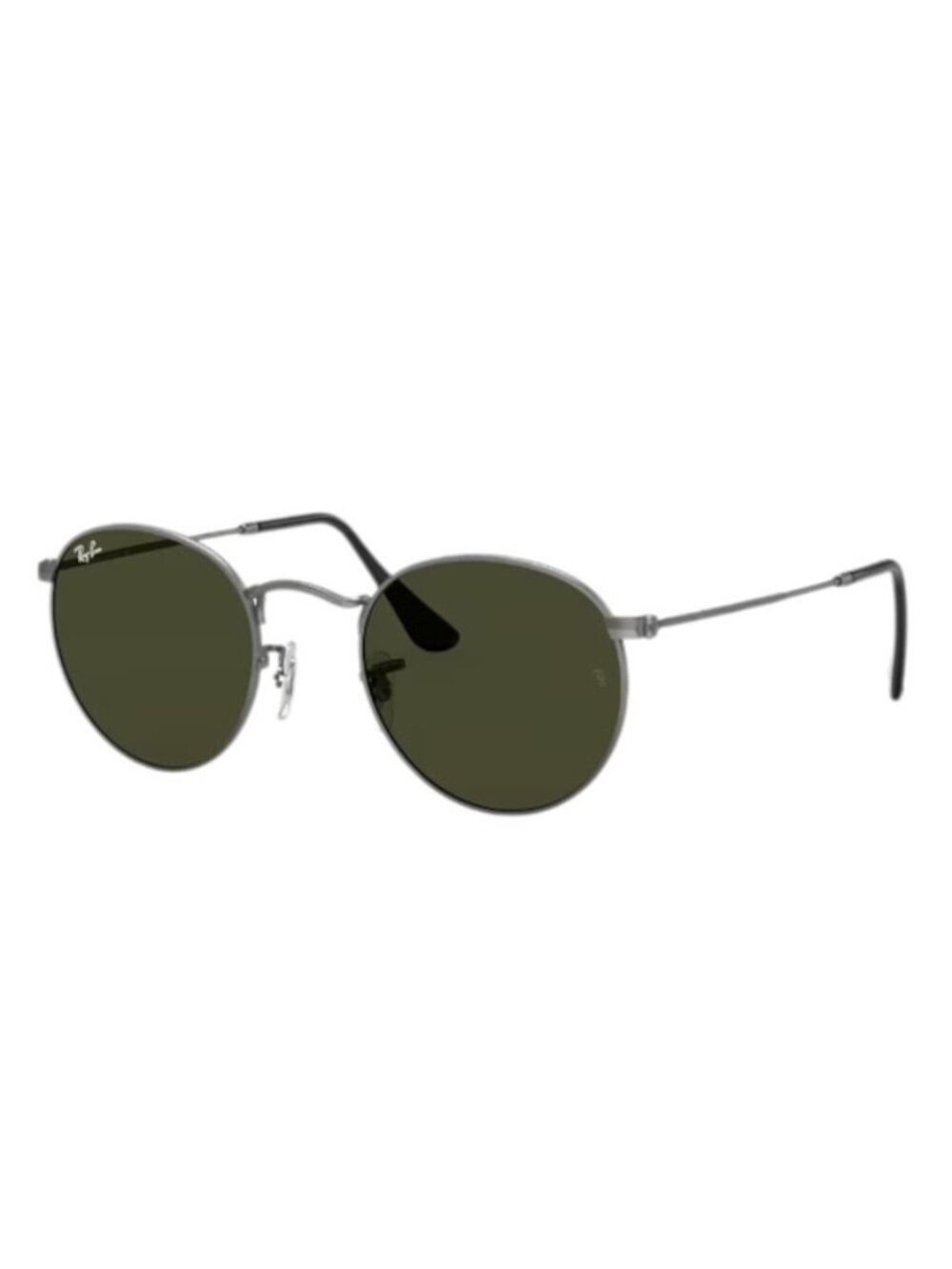 NEW RAY-BAN Round Metal – Matte Gunmetal Frame, G-15 Green Lenses (NWT)